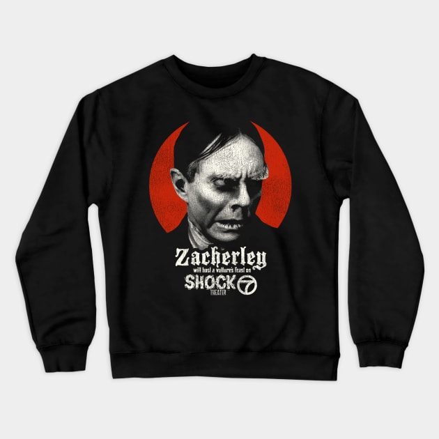 Zacherley "Roland" Horror Host of Shock Theater Crewneck Sweatshirt by darklordpug